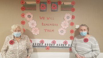 Durham care home Residents create beautiful Remembrance display